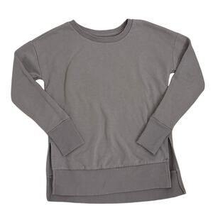 90 Degrees Gray Split Side Crewneck Sweatshirt Size Women's XS